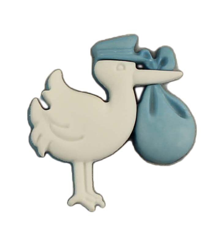 Buttons Galore and More Bulk Buttons - Baby Stork - 100 Buttons