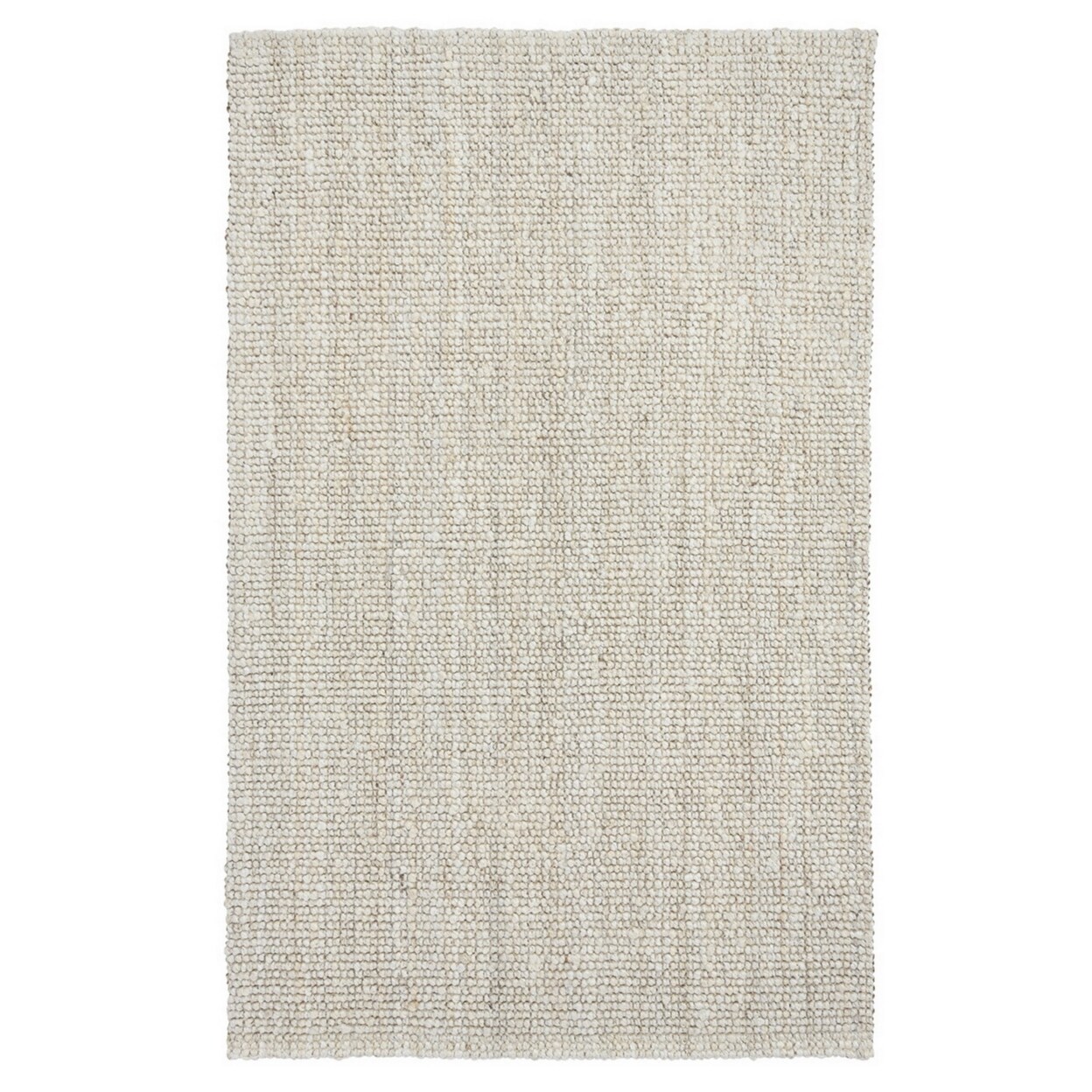Saltoro Sherpi Lestino 2 x 3 Handspun Area Rug, Ivory Jute, Boucle Woven Solid Pattern-