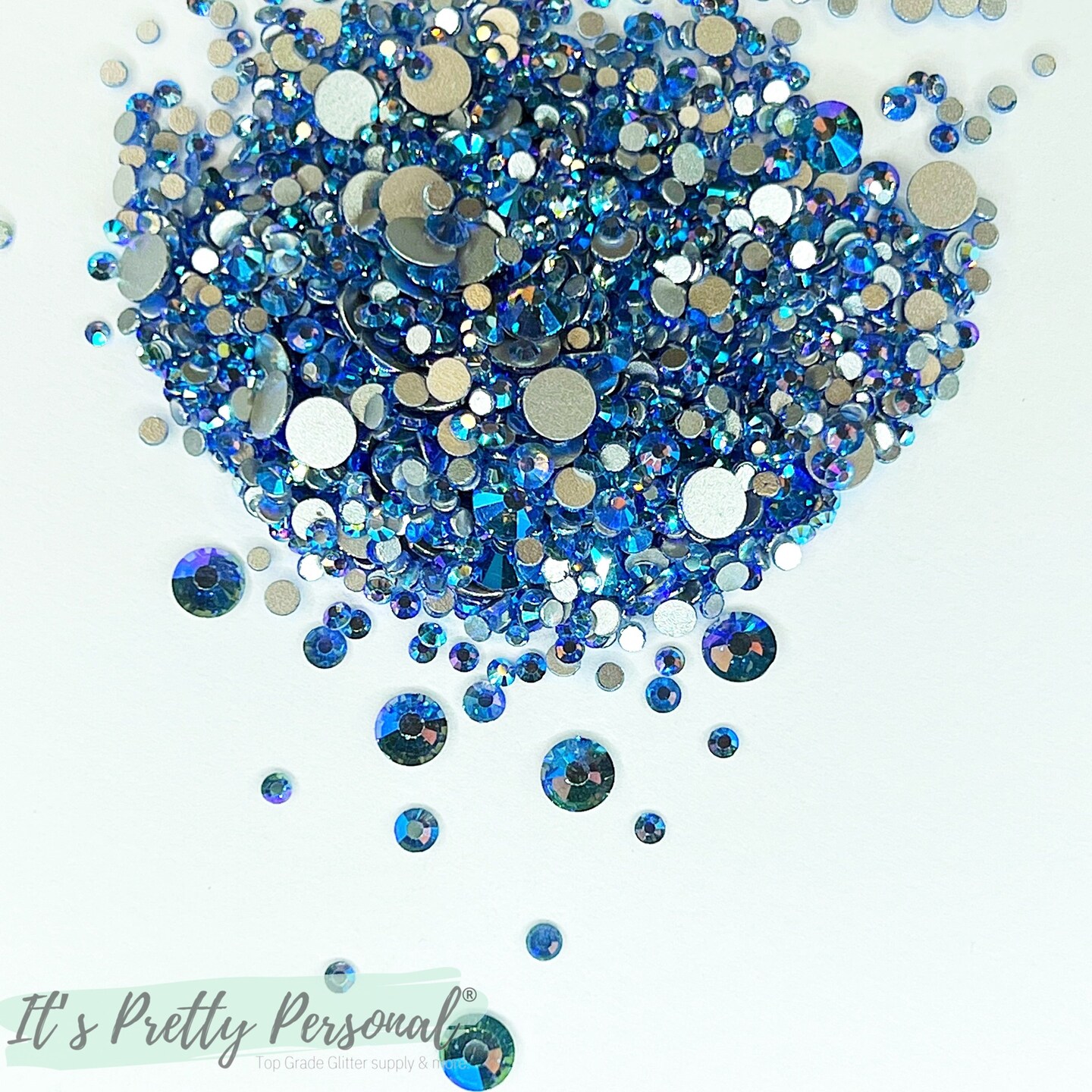 Mix #23- &#x22;Moon River Blue&#x22; - Glass Rhinestones (~2880 stones per bag! SS3-SS20 mix)