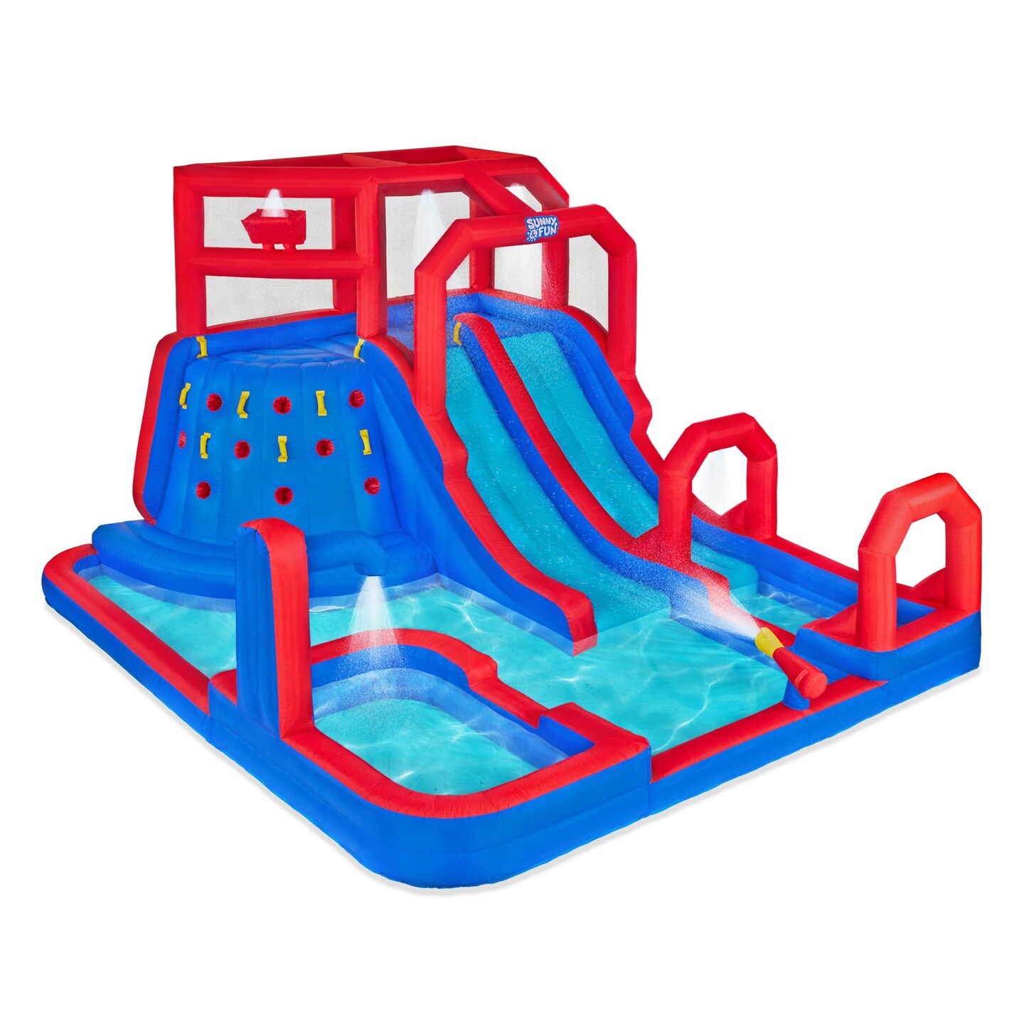 Sunny &#x26; Fun Mega Inflatable Kids Backyard Water Slide Park