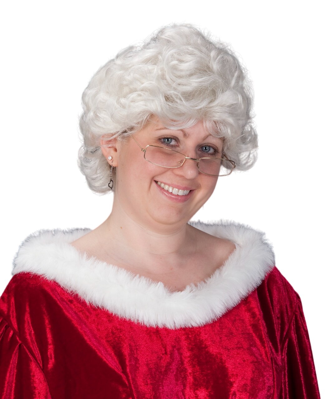 The Costume Center Mrs Claus Short Hair Christmas Wig - Adult One Size