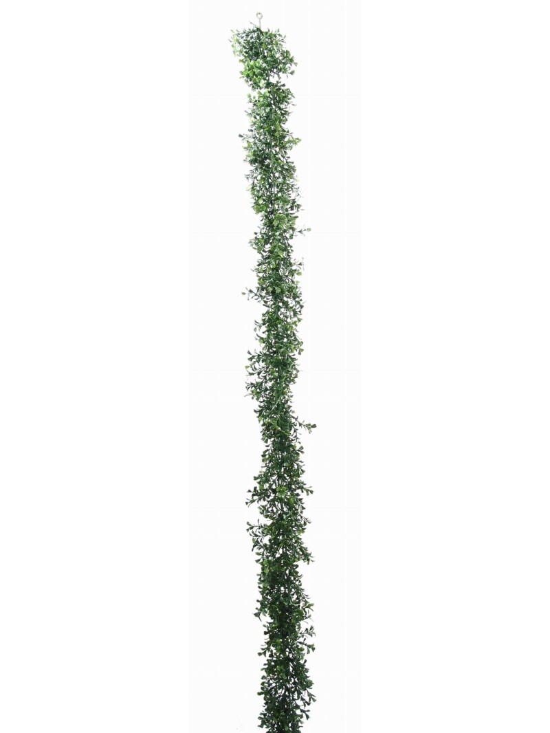 Lush 9&#x27; Boxwood Garland - Set of 6 - 760 Tips for Fullness - Ideal for Christmas Decor &#x26; Year-Round Greenery - Artificial &#x26; Realistic, Floral Home by Artificial Flowers