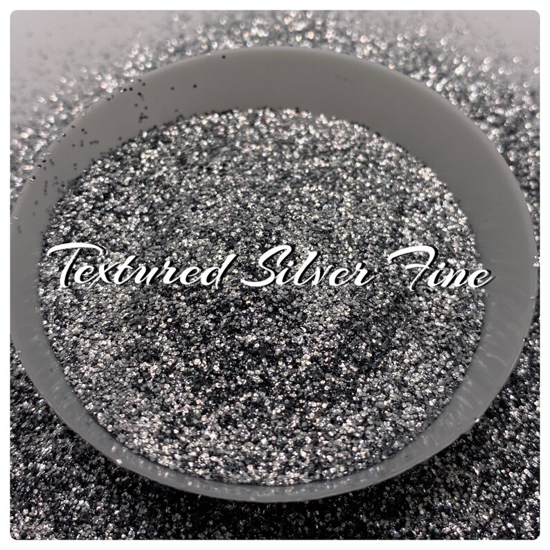 Textured Embossed Silver Fine glitter by TwoFaced Glitters