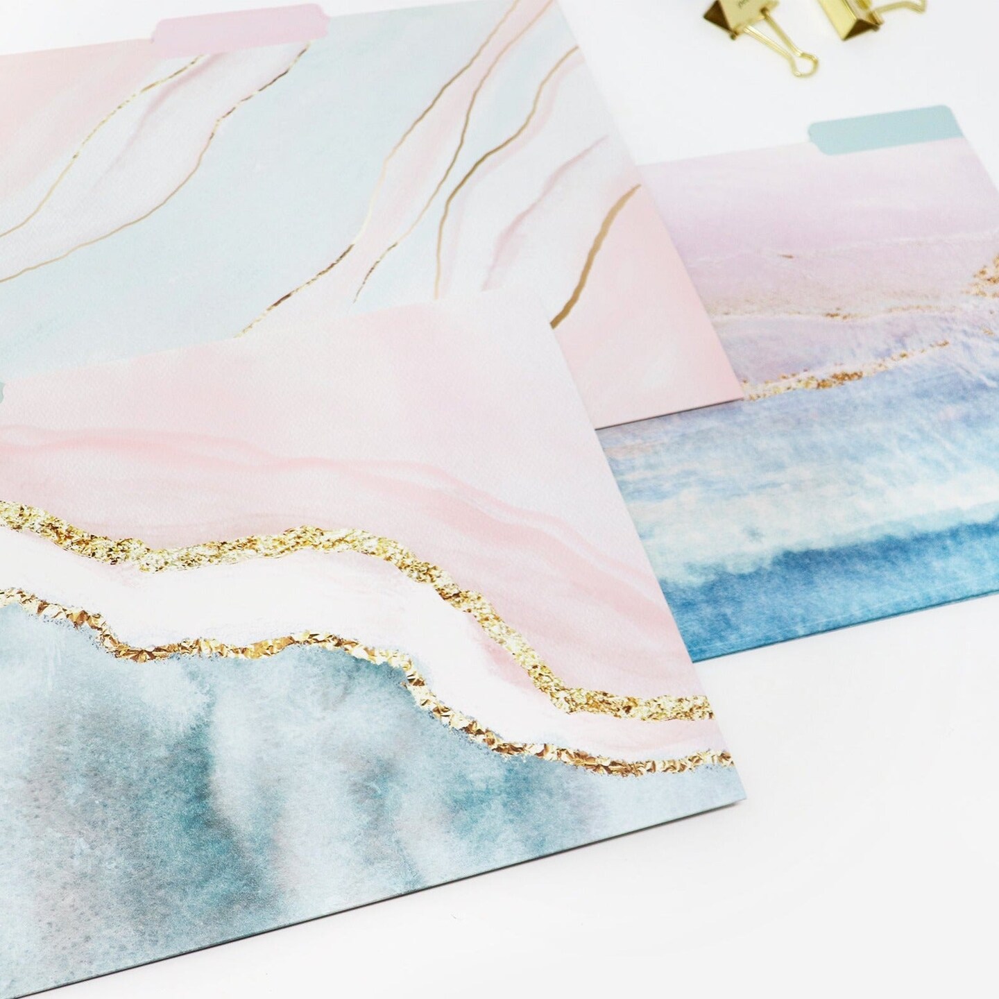 bloom daily planners File Folder Set, Ethereal Marble