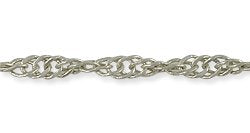 JewelrySupply 1mm Antique Silver Plated Spiral Link Rope Chain (Priced per Foot)