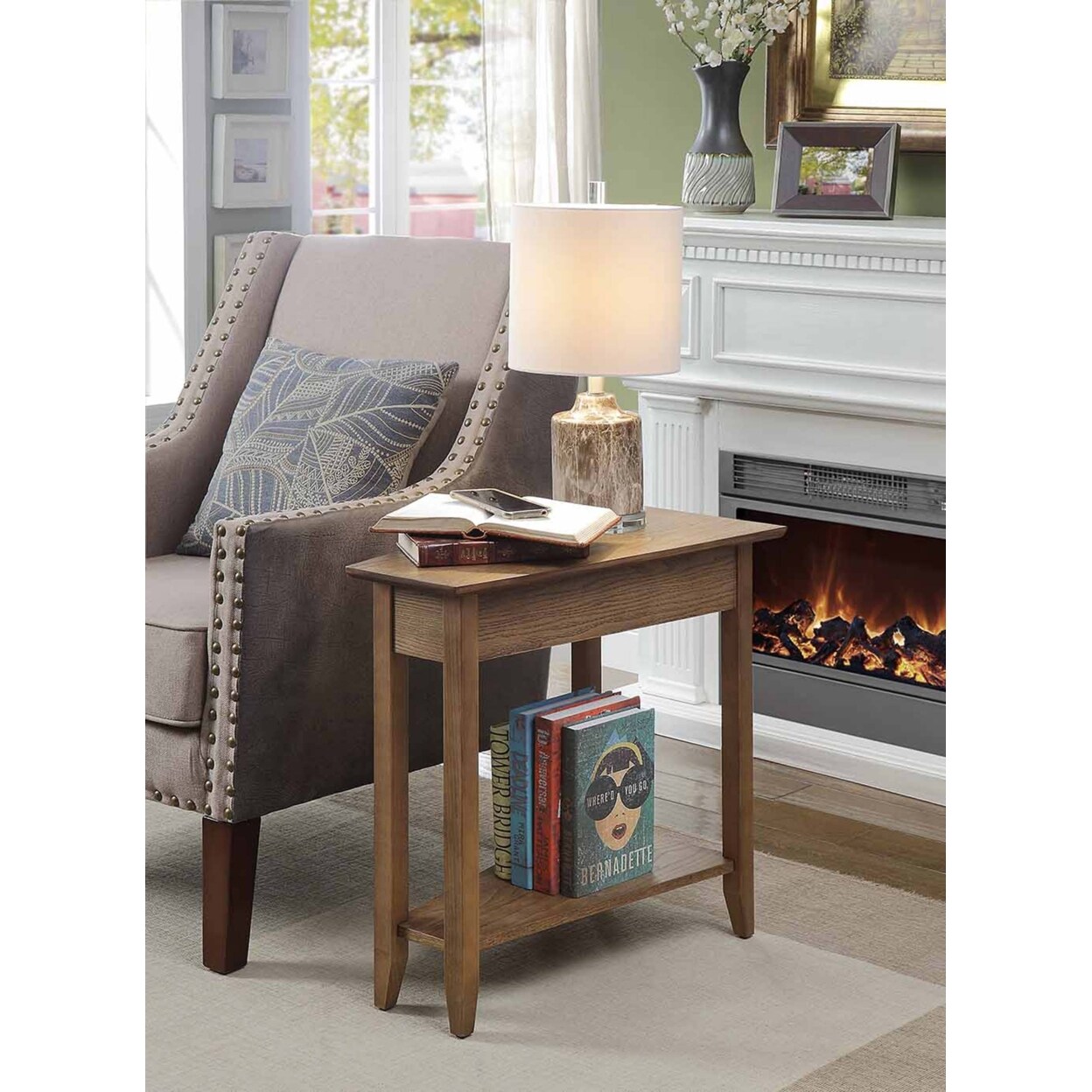 Convenience Concepts American Heritage Wedge End Table, Driftwood