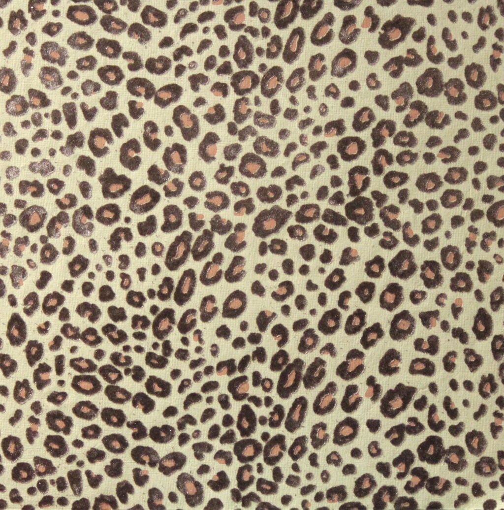 The Paper Studio Brown Leopard Flocked 12 x 12 Specialty Paper