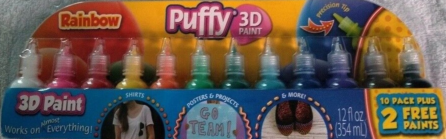 Puffy 3D Paint 12-Color Set
