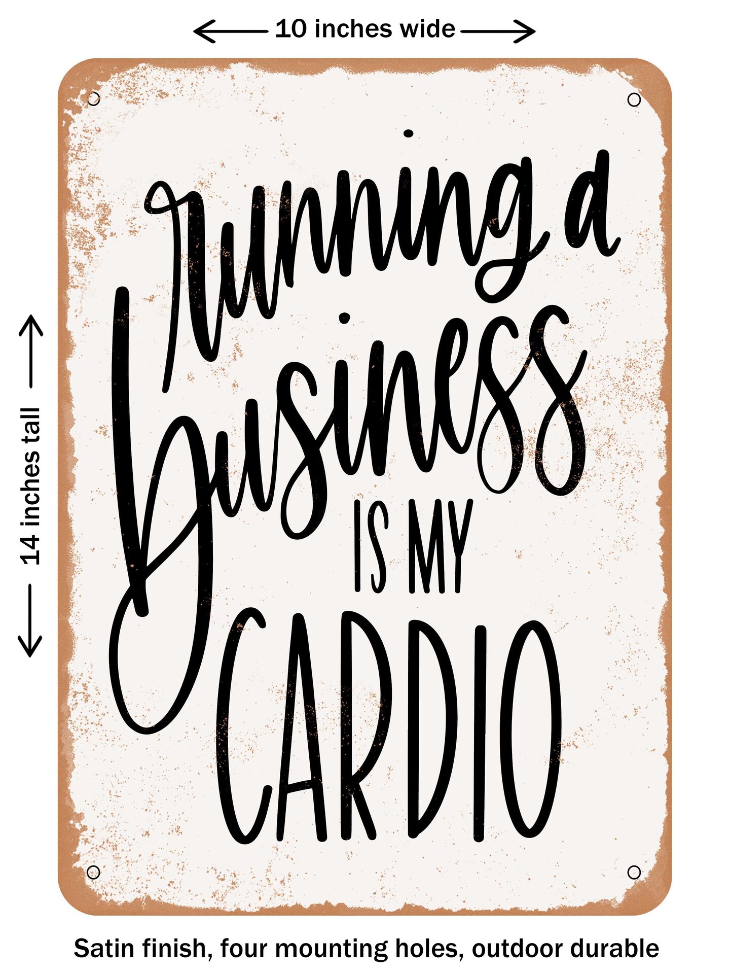 DECORATIVE METAL SIGN - My Cardio  - Vintage Rusty Look