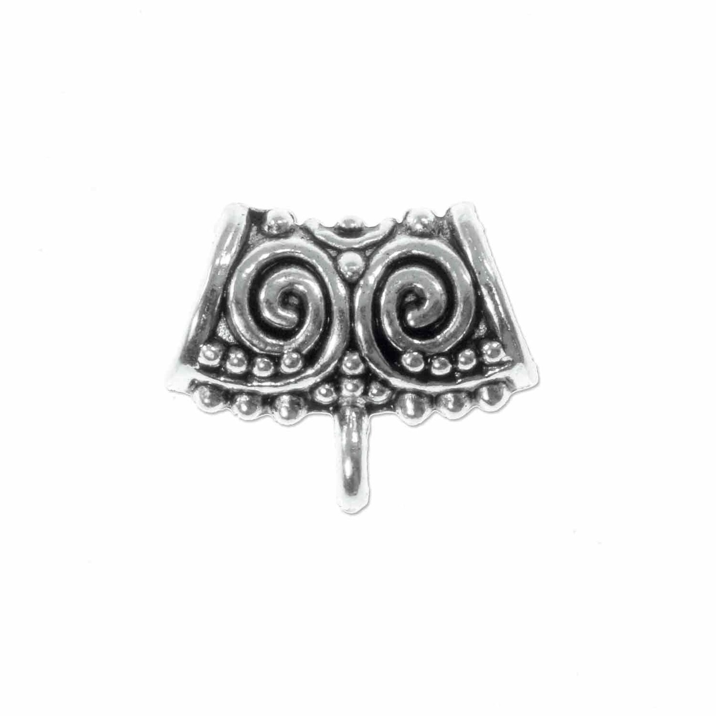 Scrollwork Bail 17x20mm Pewter Antique Silver Plated (1-Piece)