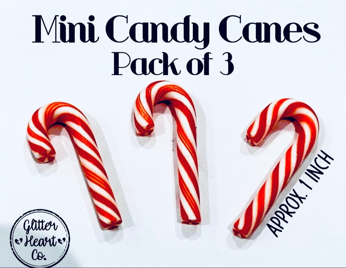 Fake Mini Candy Canes by Glitter Heart Co.&#x2122;