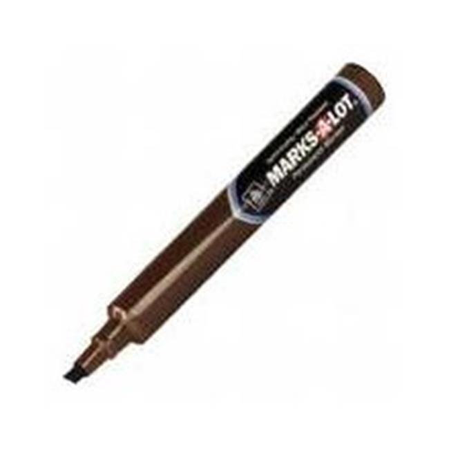 Avery Avery Marks-A-Lot Permanent Marker Large Chisel Tip Brown Dozen DZ