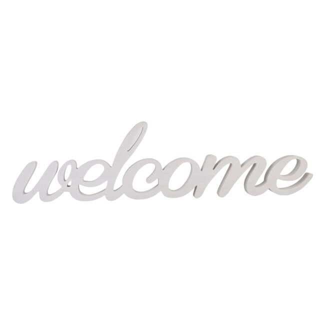 Home Essentials &#x26; Beyond R24-45425 30 in. White Welcome Sign