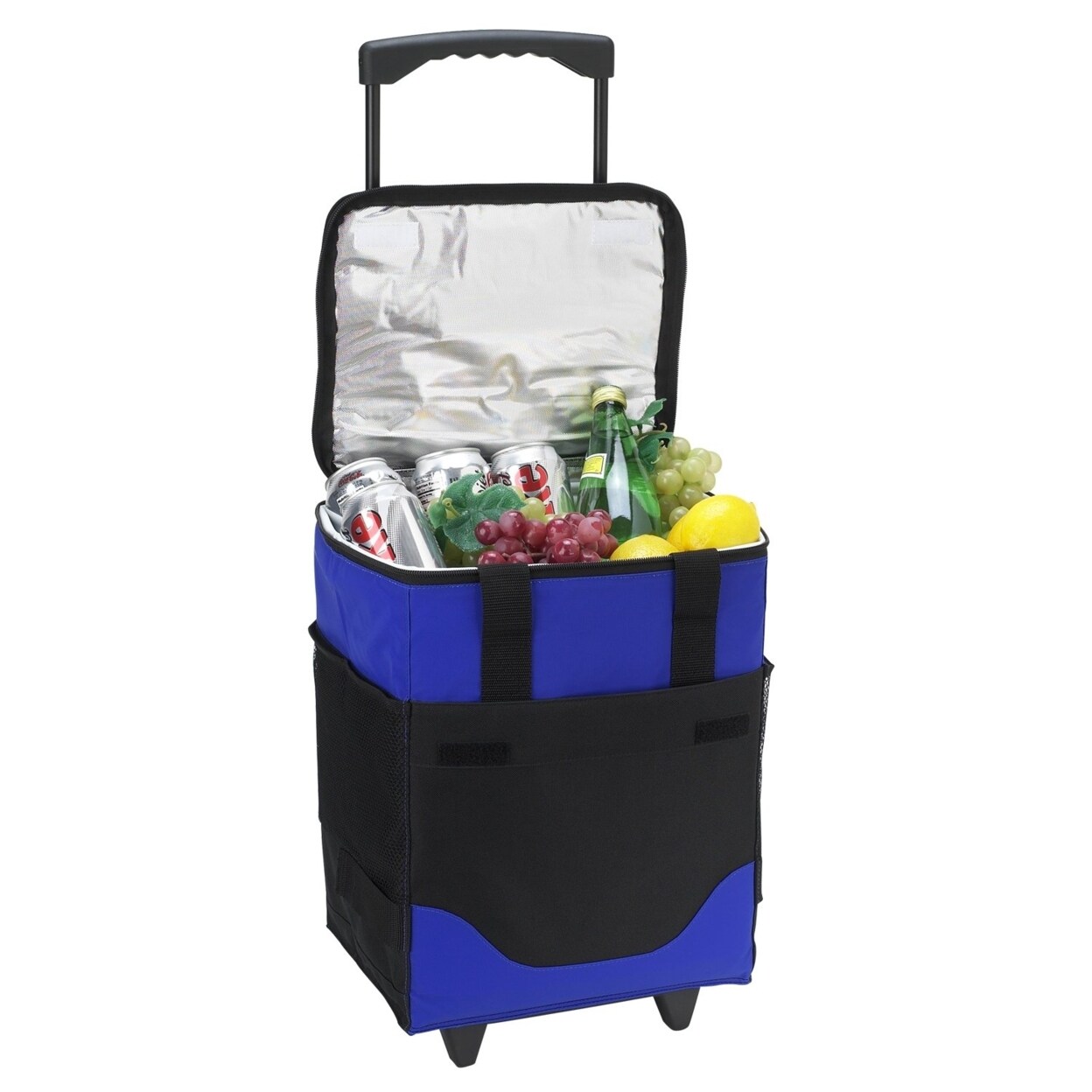 Picnic at Ascot   32 Can Collapsible Rolling Cooler w 6 Wine Bottle Divider (395)