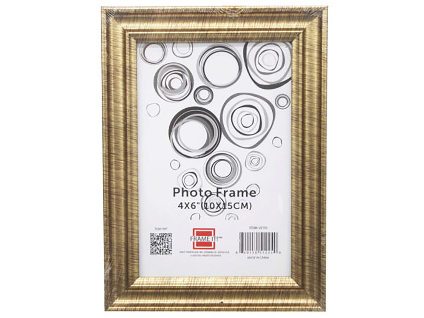 Bulk Buys 4x6 Gold Assorted Design Photo Frame - 20 Pack