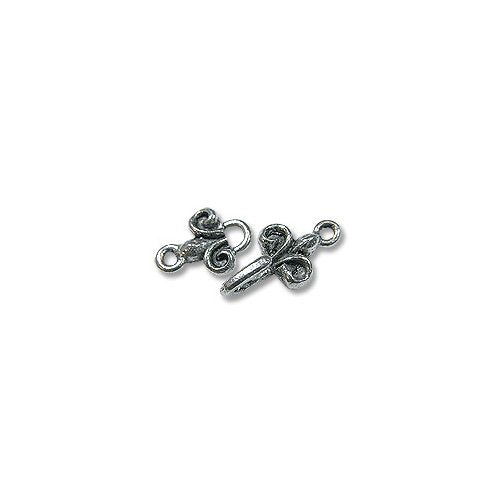 Hook &#x26; Eye Clasp - 29mm Pewter Silver Plated (Set)