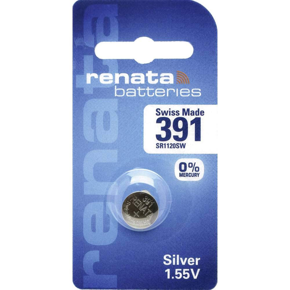 Renata Non-Rechargeable Battery, Watch, Single Cell, Silver Oxide, 50 Mah, 1.55 V, Sr55, Flat Top, 11.6 Mm Rohs Compliant: Na - 391