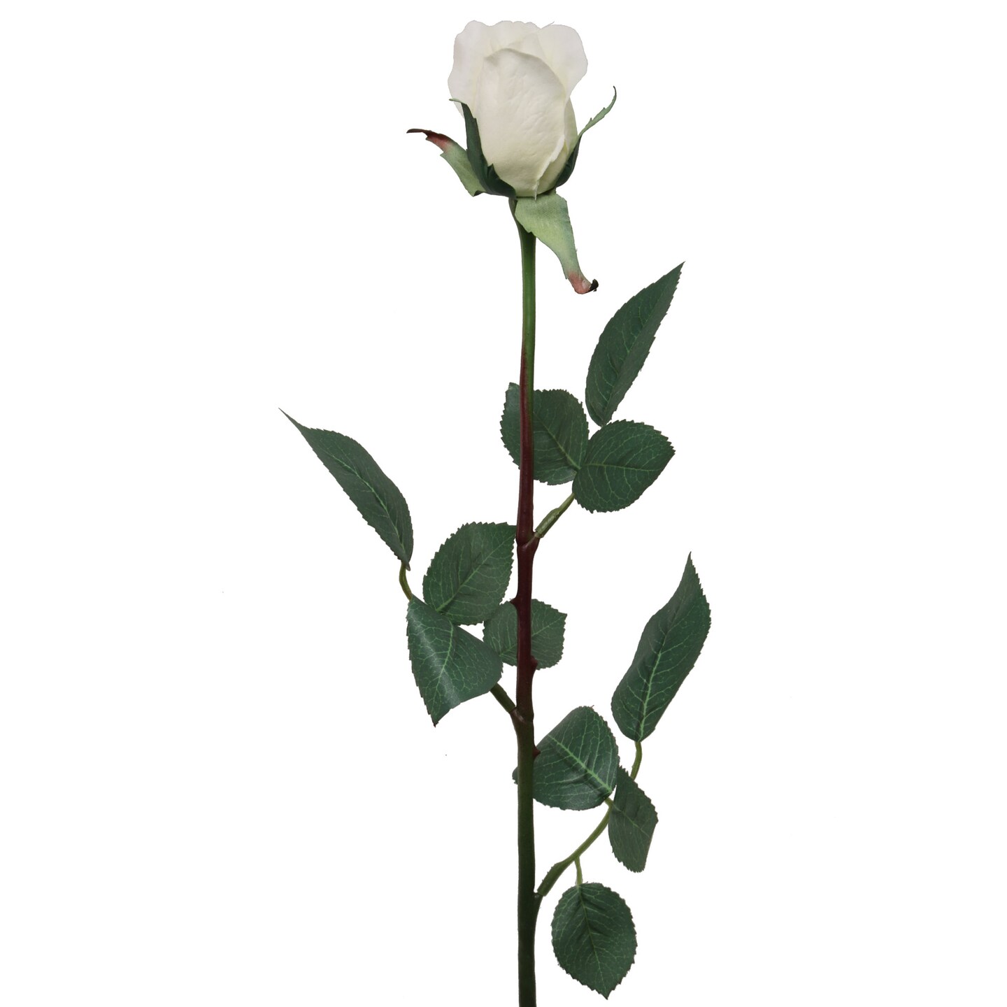 12Pack White Rose Bud Stem, 27Inch, Artificial Flowers, Spring