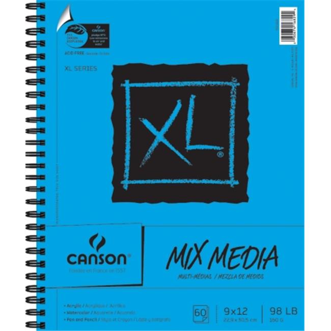 Canson XL Spiral Multi-Media Paper Pad 9&#x22; X 12&#x22; 60 Sheets