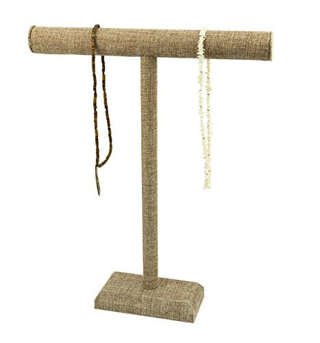 T-Bar Display Extra Tall 14&#x22;x18&#x22; Burlap Jewelry Display for Necklaces