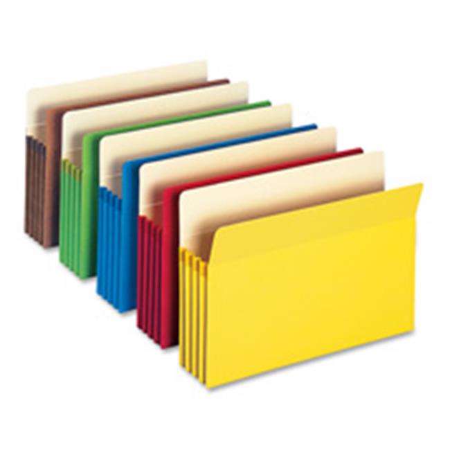 Smead SMD74892 Top-Tab File Pockets&#x26;#44;3.5 in. Exp&#x26;#44;14.75 in. x 9.5 in.&#x26;#44;5-Pk&#x26;#44;Assort.