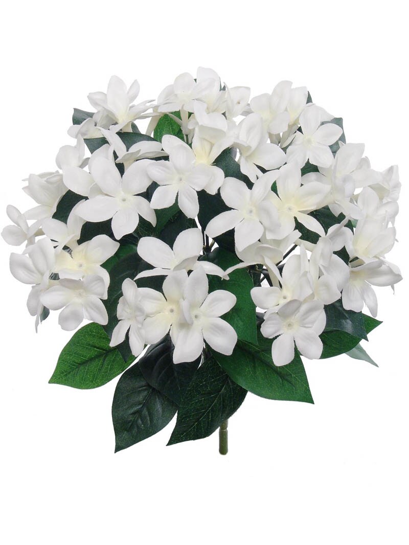 12-Pack: White Stephanotis Bush with 12 Silk Flowers &#x26; Foliage by Floral Home&#xAE;
