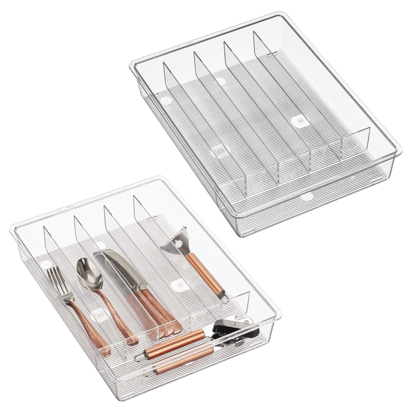 mDesign Expandable Kitchen Drawer Organizer Tray for Utensils