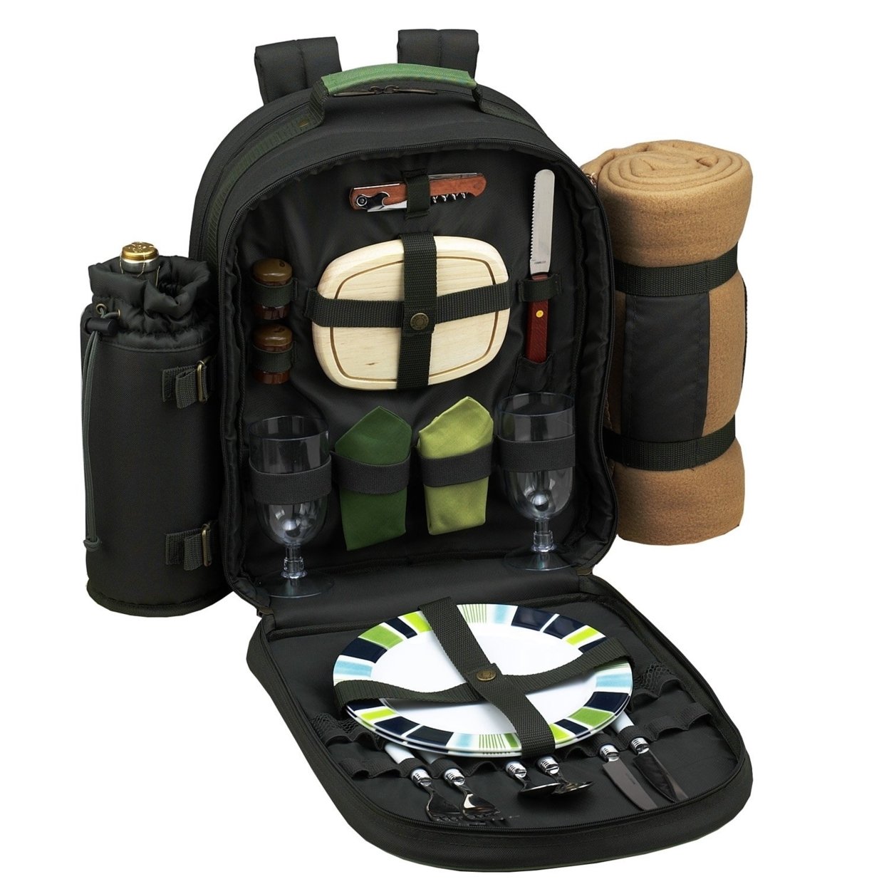 Picnic at Ascot   Picnic Backpack with Service for 2 with Blanket  (080X)