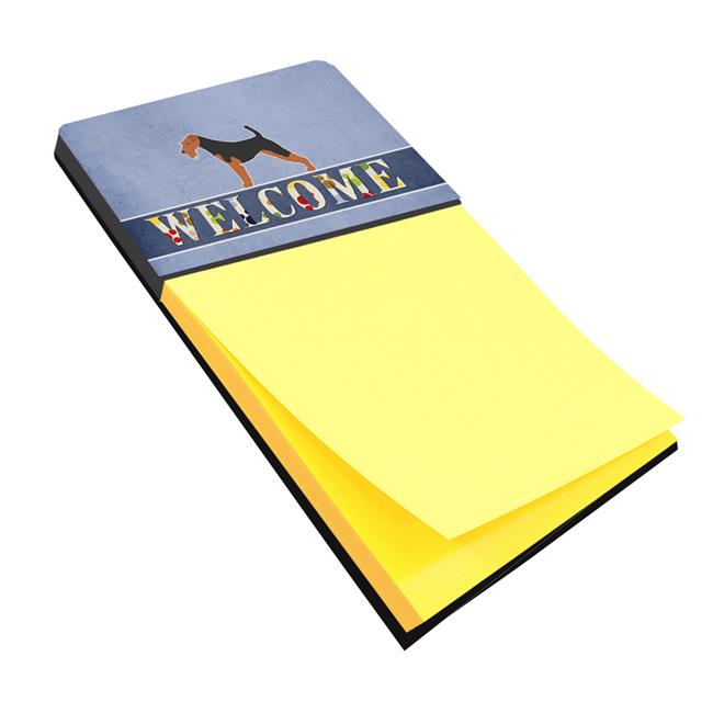 Carolines Treasures BB5561SN Airedale Terrier Welcome Sticky Note Holder