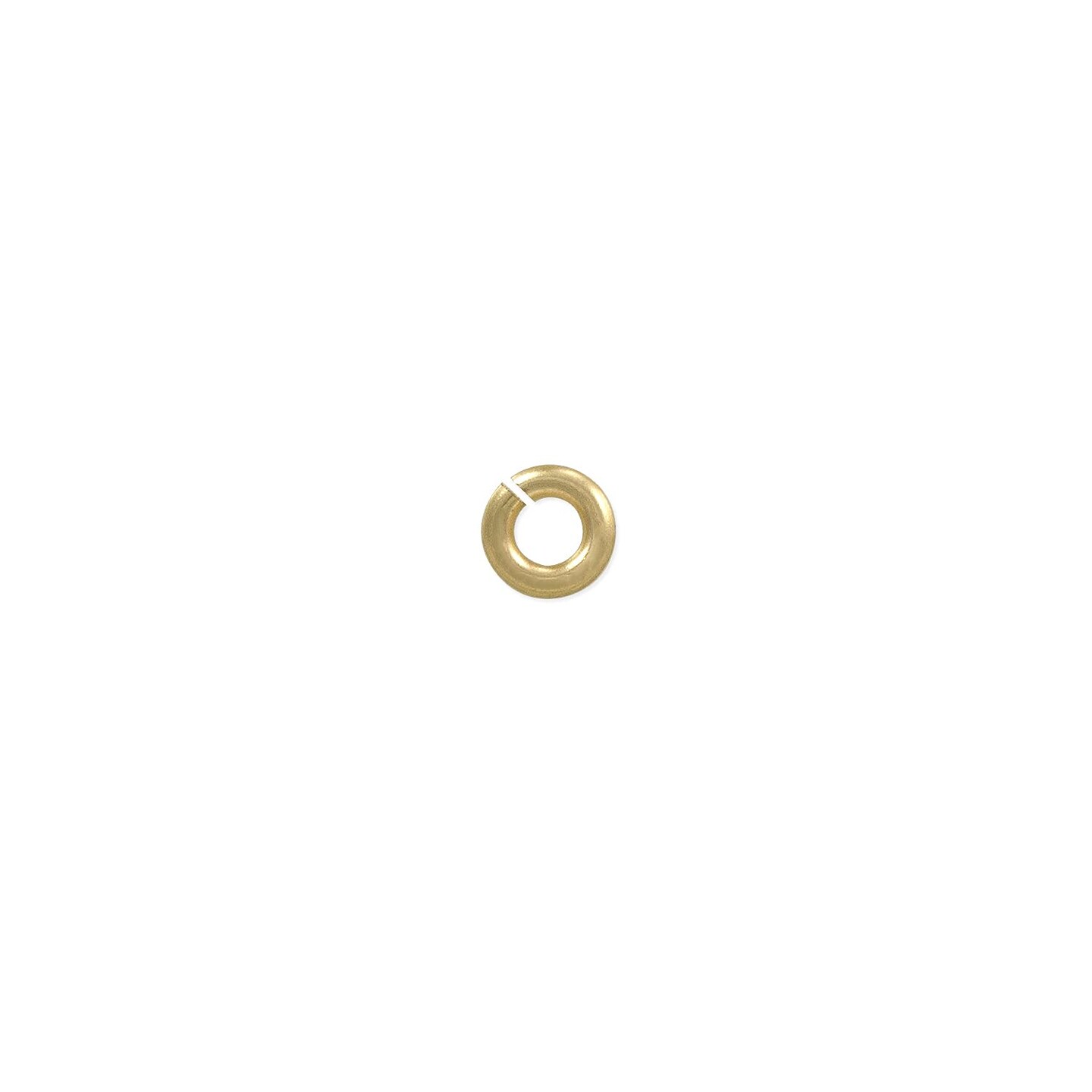 Extra Small 14 Karat Solid Yellow Gold Open Jump Ring 3mm Outer Diameter - 1.4mm Inner Diameter - 22ga Wire Thickness