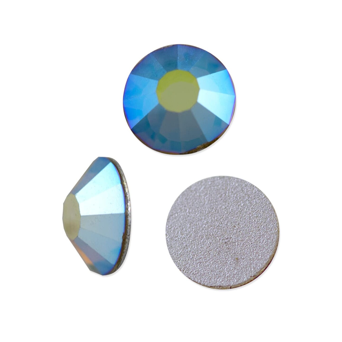 Preciosa Crystal VIVA12 Flat Back Rhinestone 6.5mm (SS30) Black Diamond AB (Package of 20)