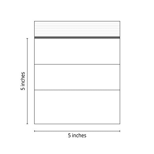 Clear Reclosable Zipper Bags 5x5 W/White Block (Package of 100)