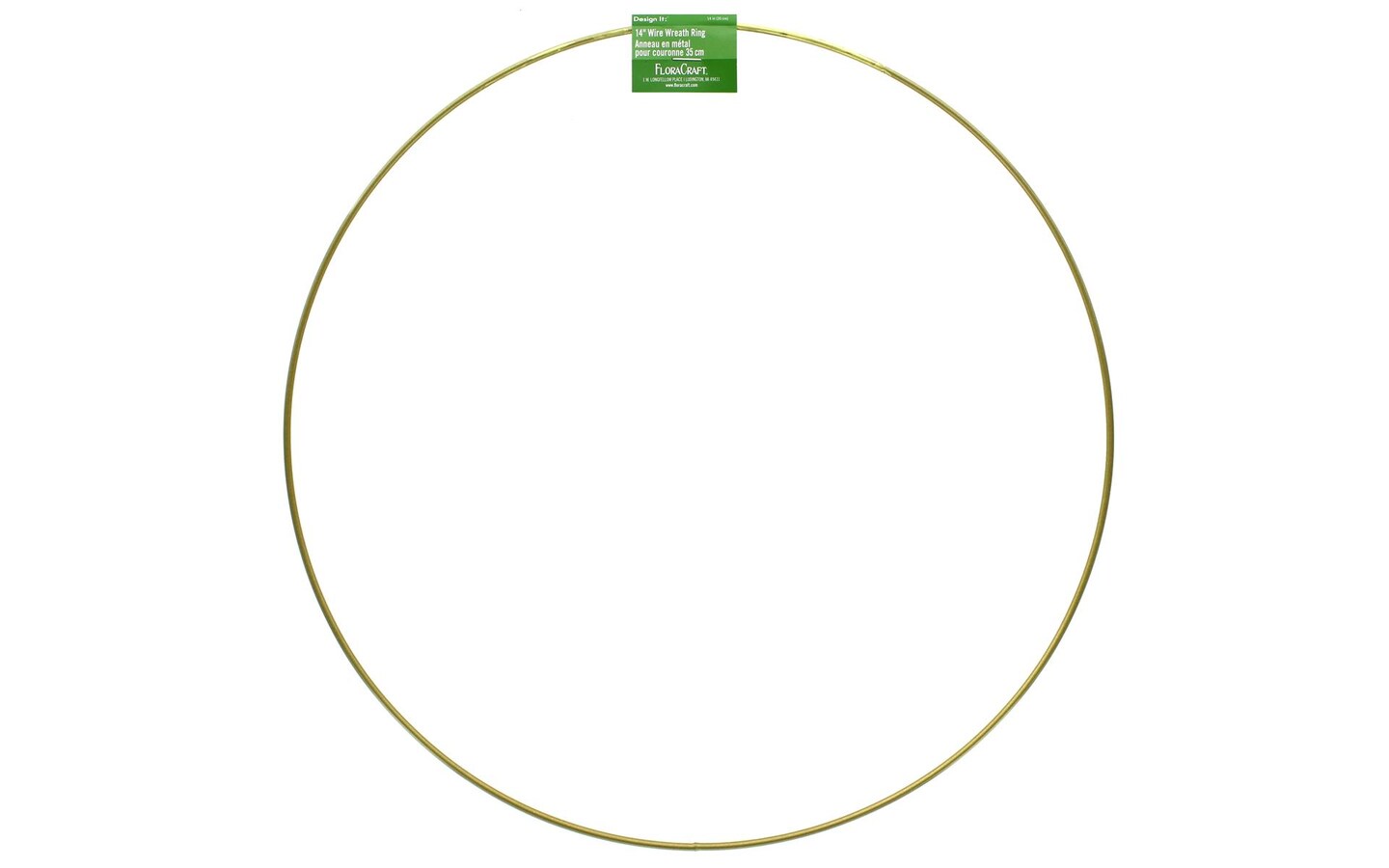 Floracraft Wire Wreath Ring 14&#x22; Gold