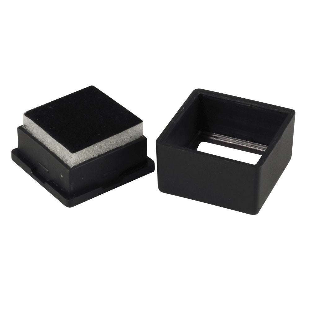 50 Glass-top Square Gem Jars - Black Jewelry Display