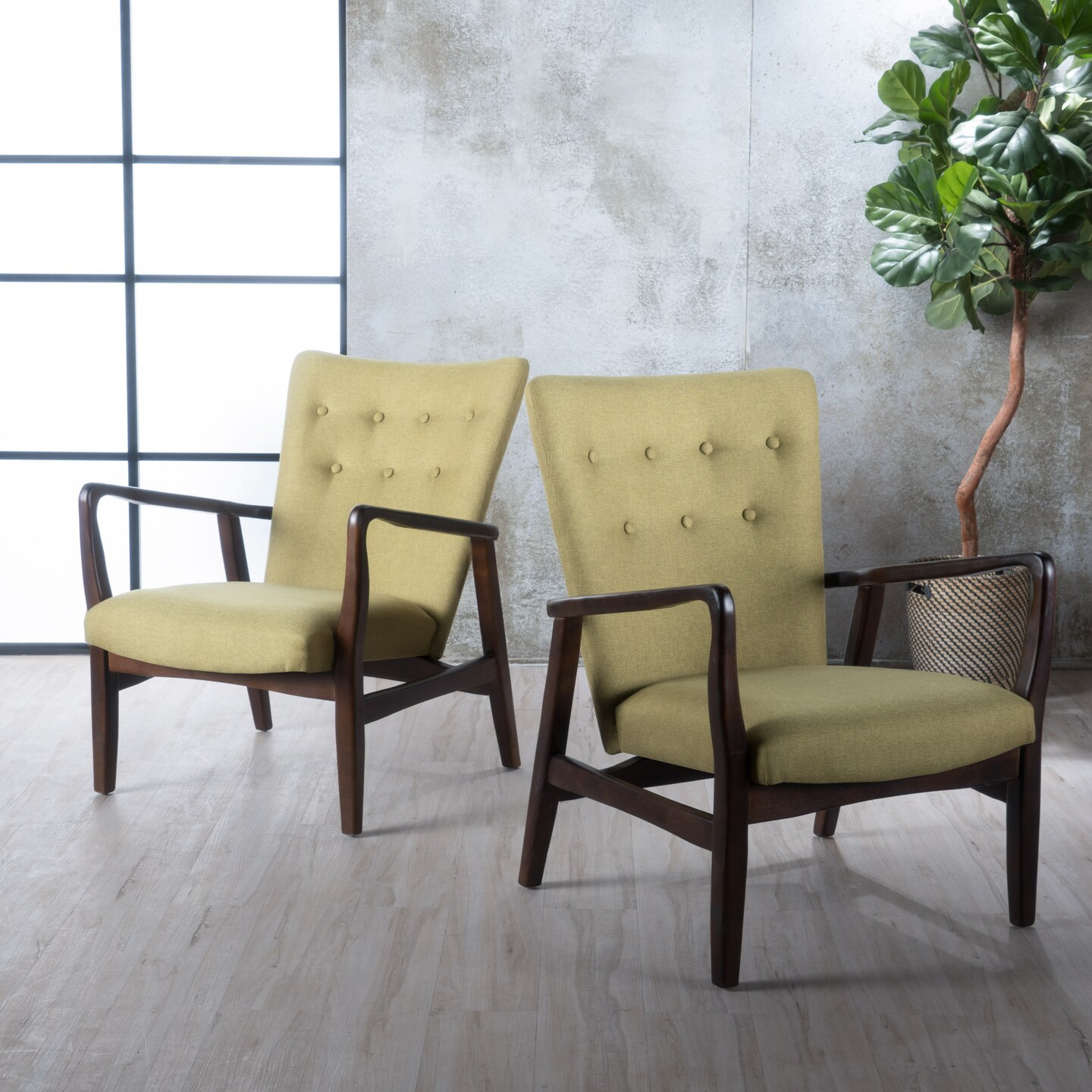 GDFStudio Suffolk French-Style Fabric Arm Chair
