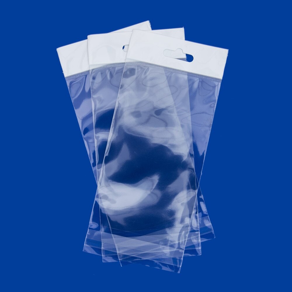 Resealable Polypropylene Bags with Hanging Header 3x5&#x22; (Package of 100)