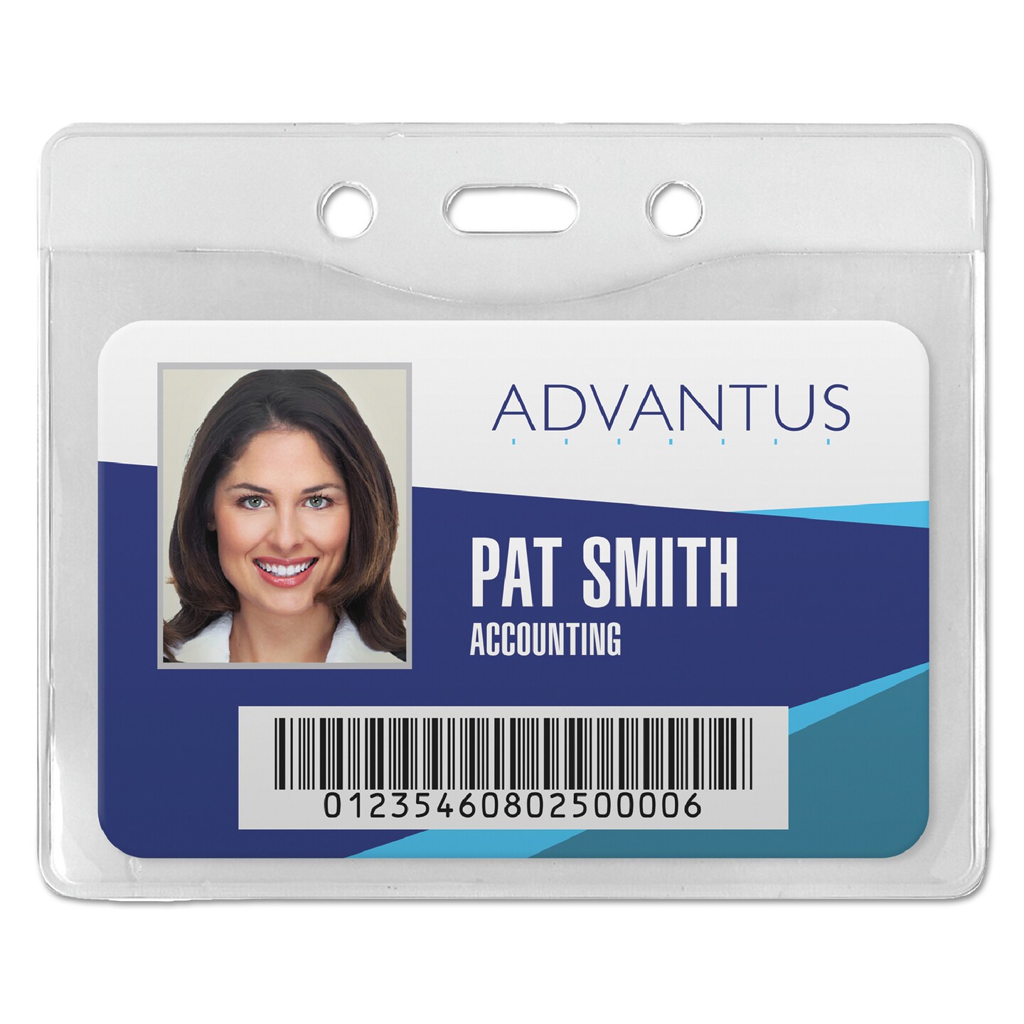 Advantus Security ID Badge Holder Horizontal 3.5 x 4.25 Clear 50/Box
