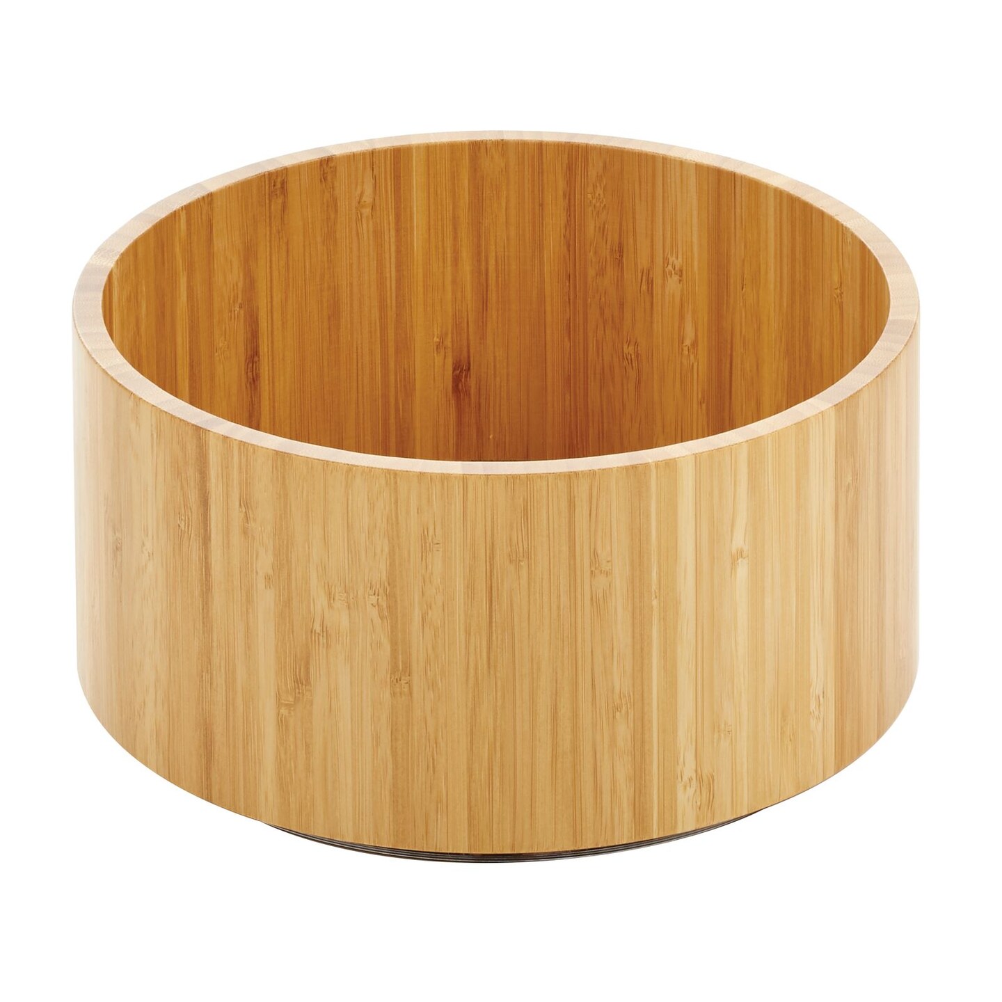 mDesign Round Bamboo Lazy Susan Spinner for Kitchen or Pantry