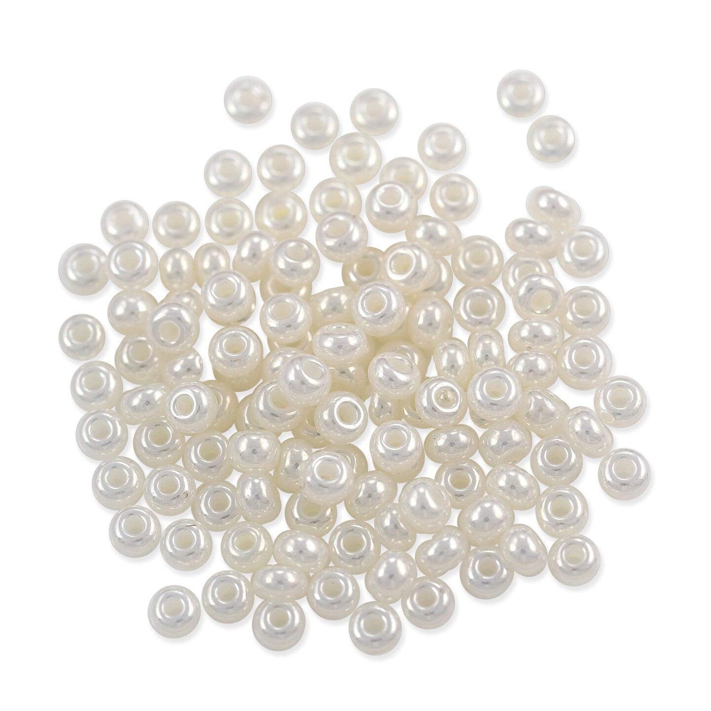 Czech Seed Bead 6/0 (4mm) Beads Luster White (10 Grams) Beads