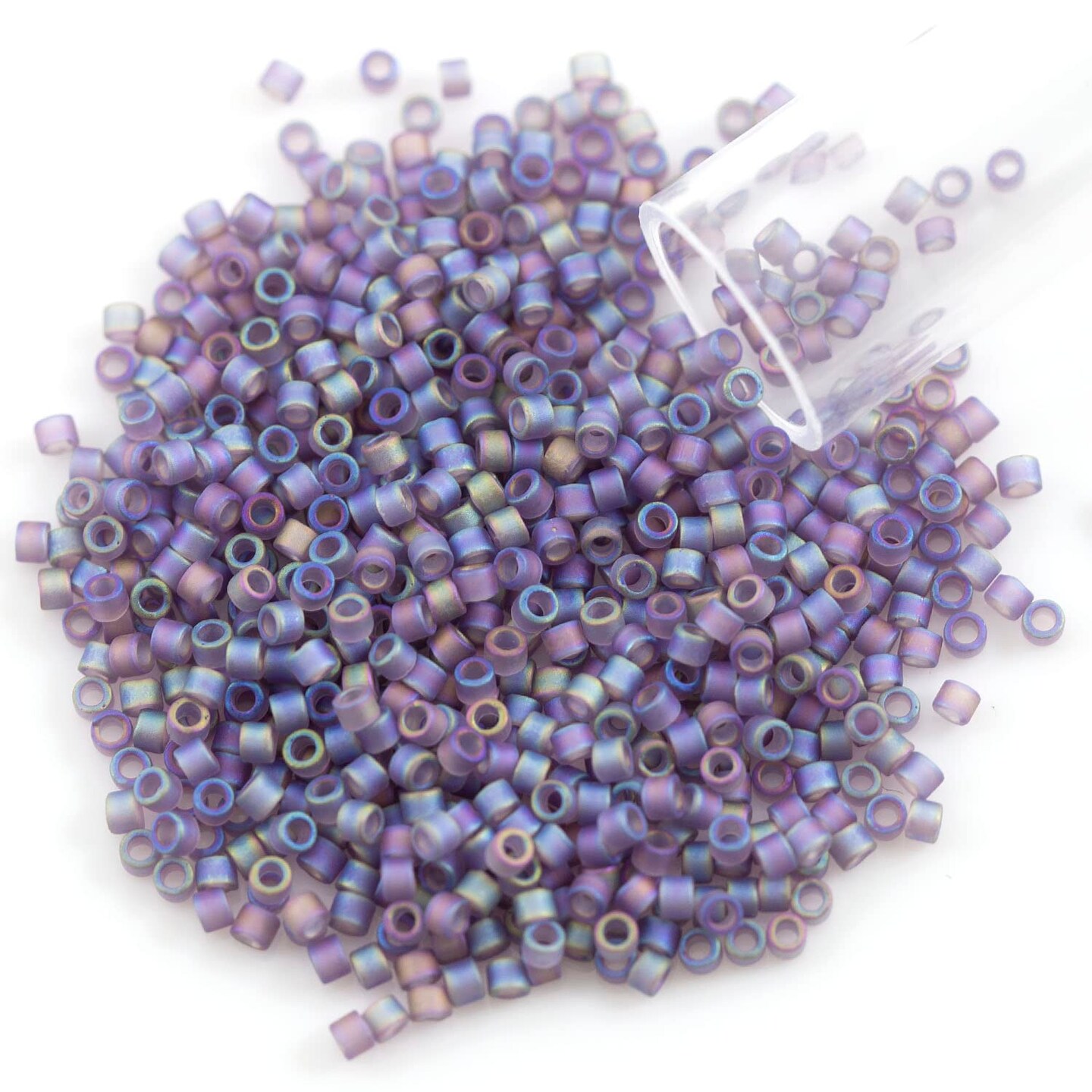 Miyuki Delica Seed Bead 11/0 Matte Transparent Dark Amethyst AB