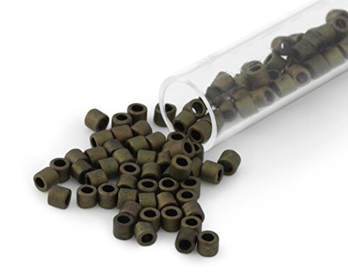 Miyuki Delica Seed Bead 8/0 Metallic Matte Camo Green
