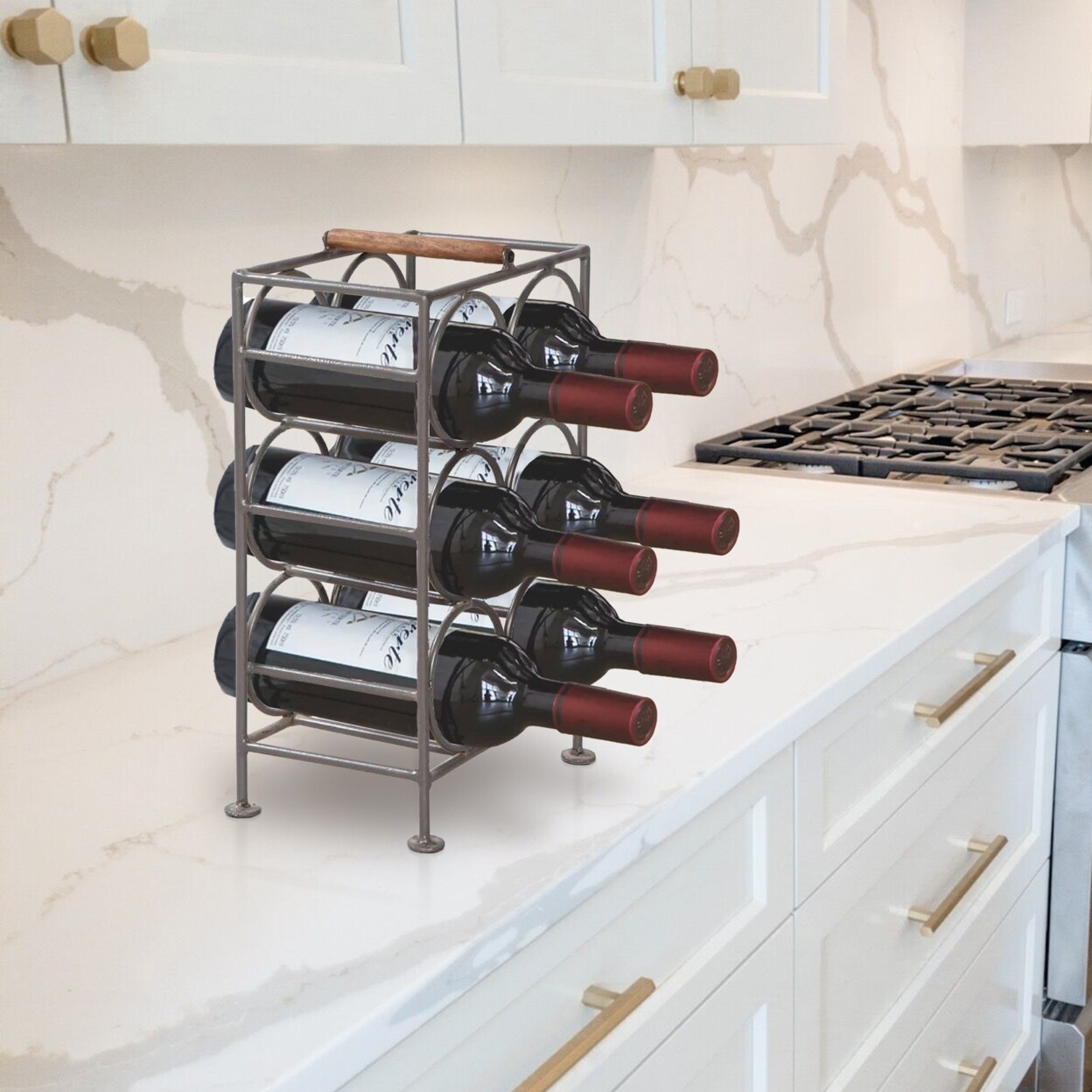 6 bottle vertical online wine rack