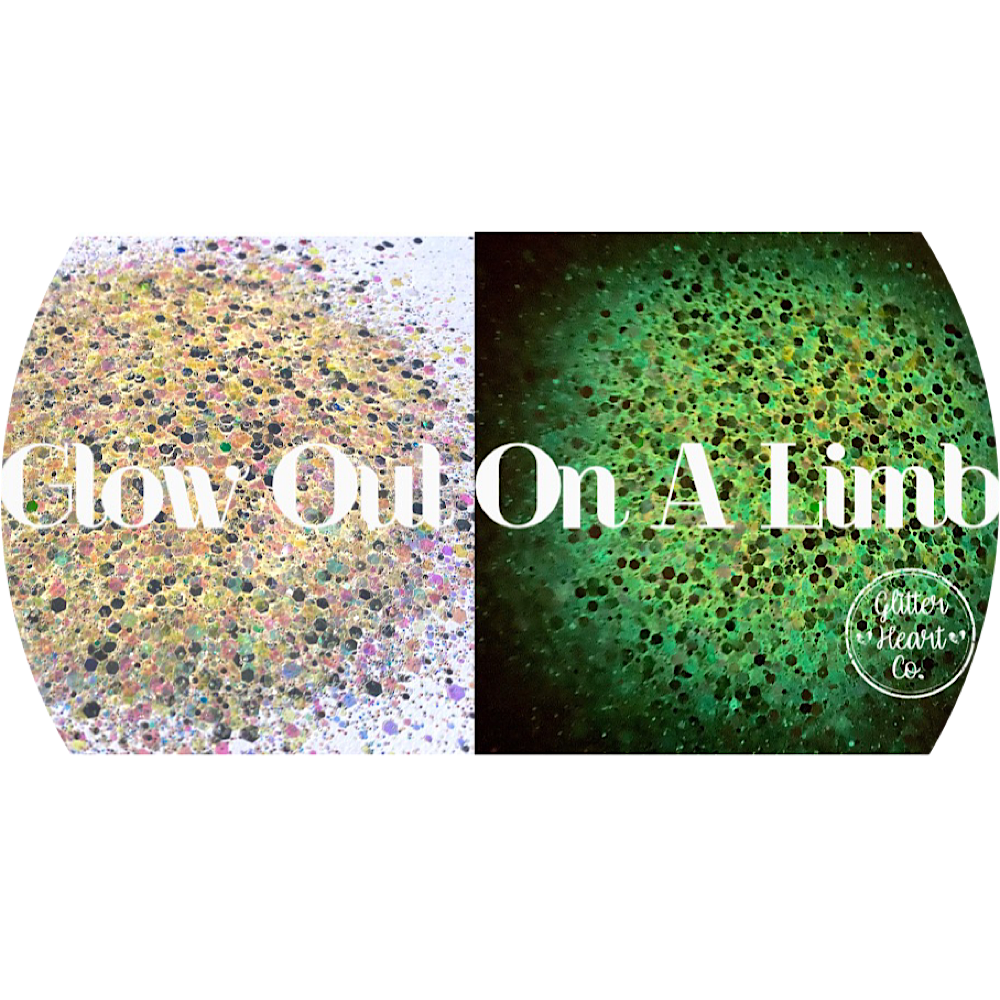 Polyester Glitter - Glow Out On A Limb - Glow in the Dark by Glitter Heart Co.&#x2122;
