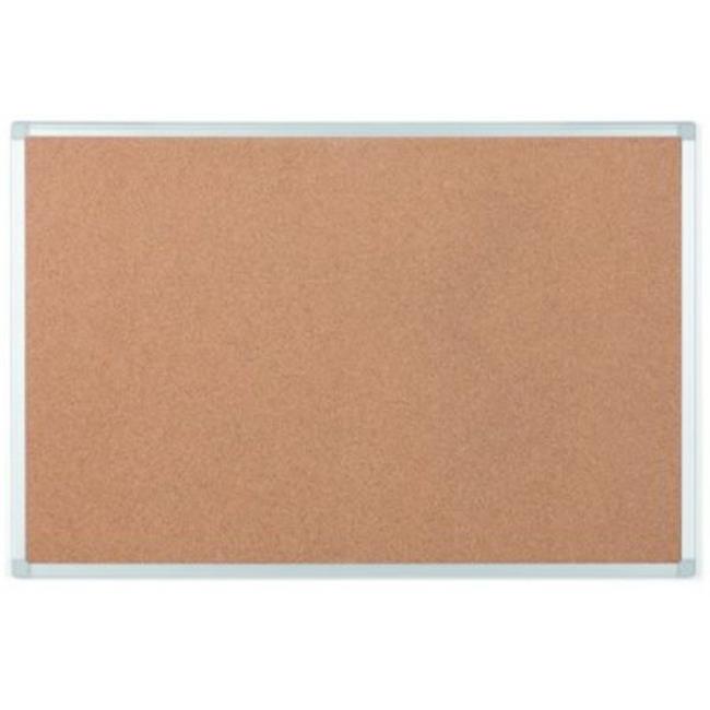 Bi-Silque 36 x 48 in. Aluminum Frame MasterVision Ayda Cork Bulletin Board
