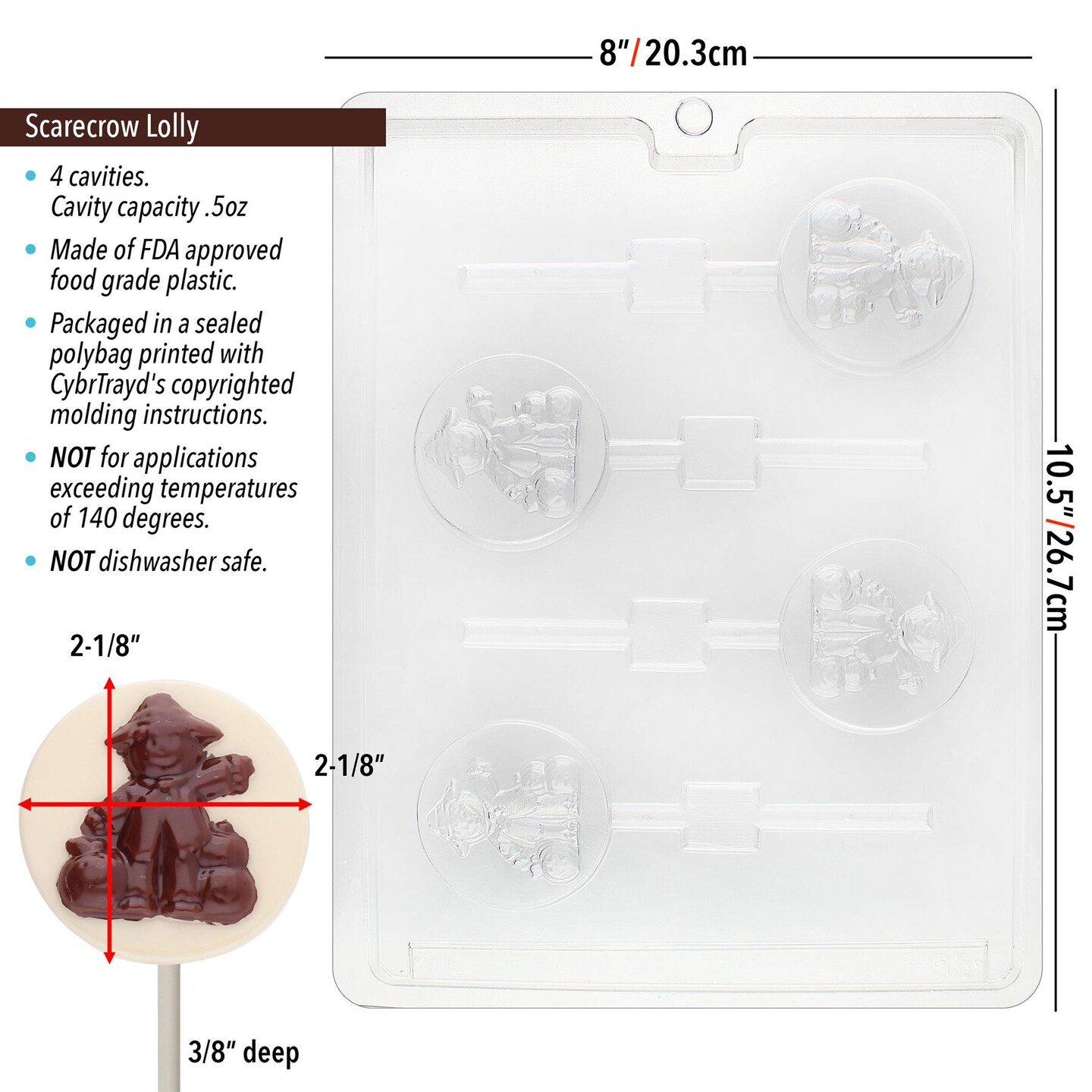 Chocolate Mold Scarecrow Lolly