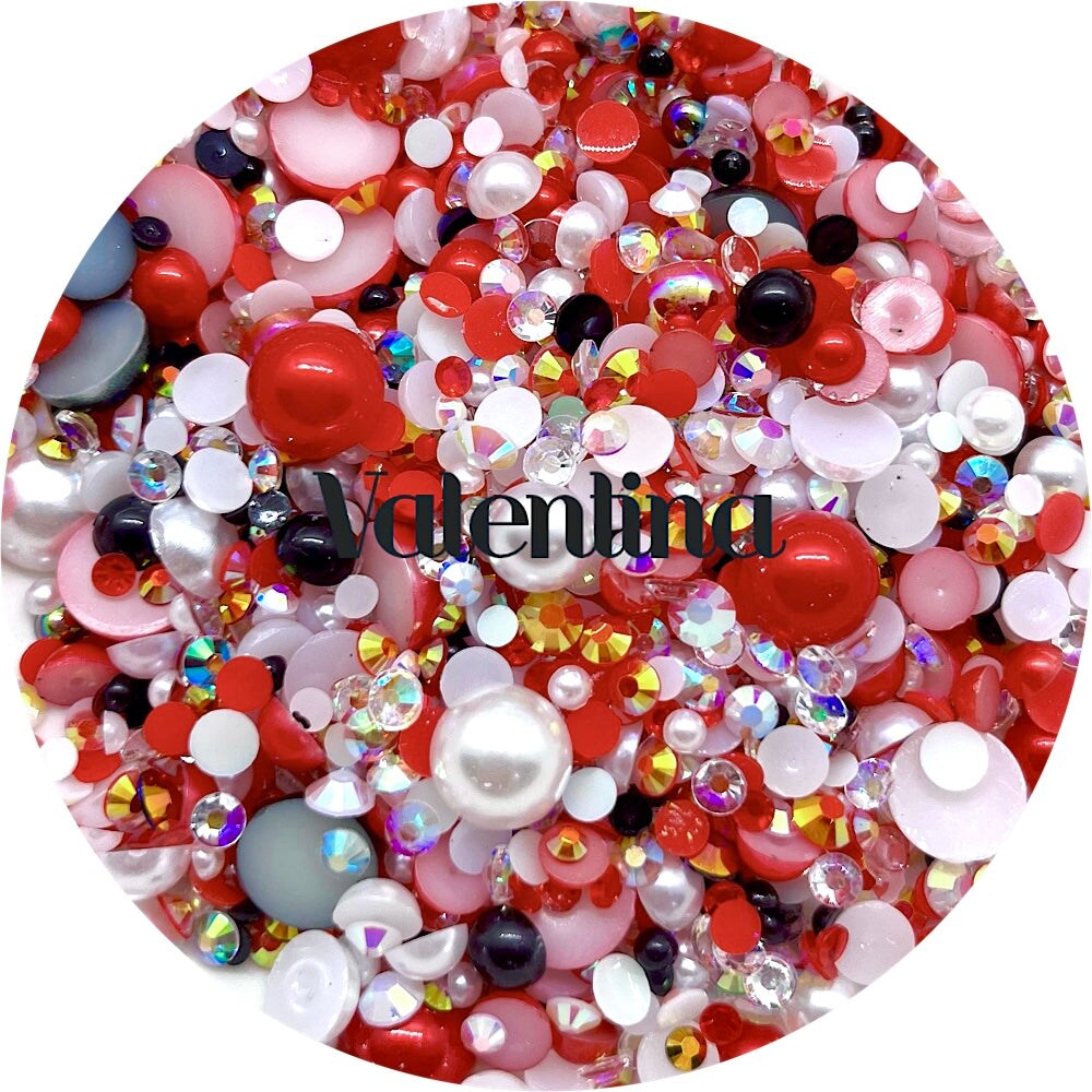 Flatback Pearl & Rhinestone Mix - Valentina by Glitter Heart Co.™