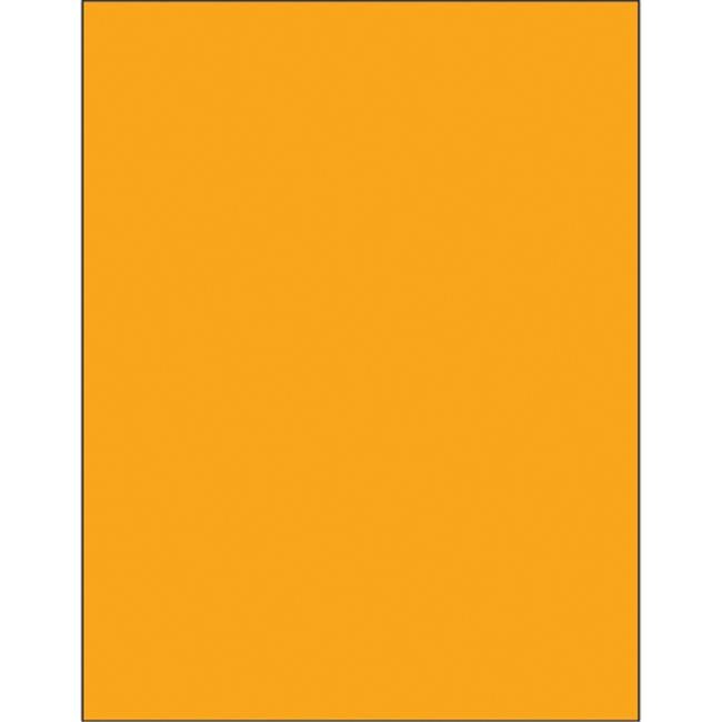 Tape Logic 8.5 x 11 in. Fluorescent Orange Removable Rectangle Laser Labels - Pack of 100