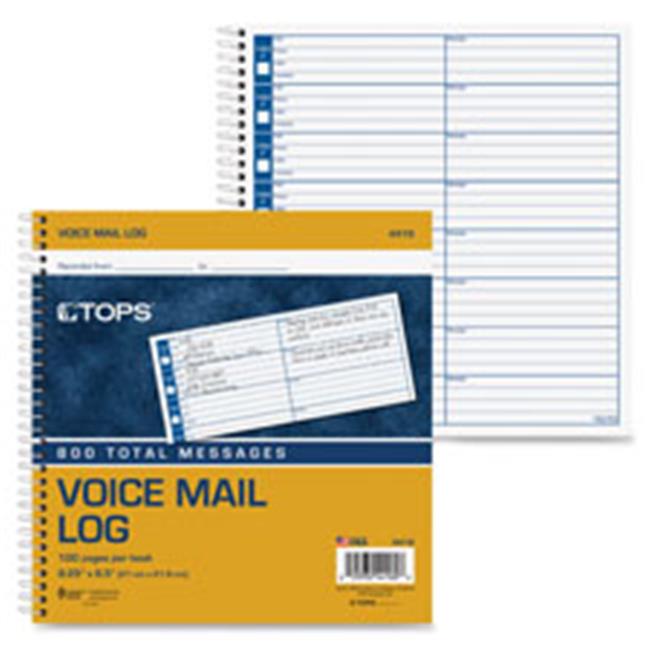 Tops TOP4416 Voice Message Log Book- 800 Messages- 8.5 in. x 8.25