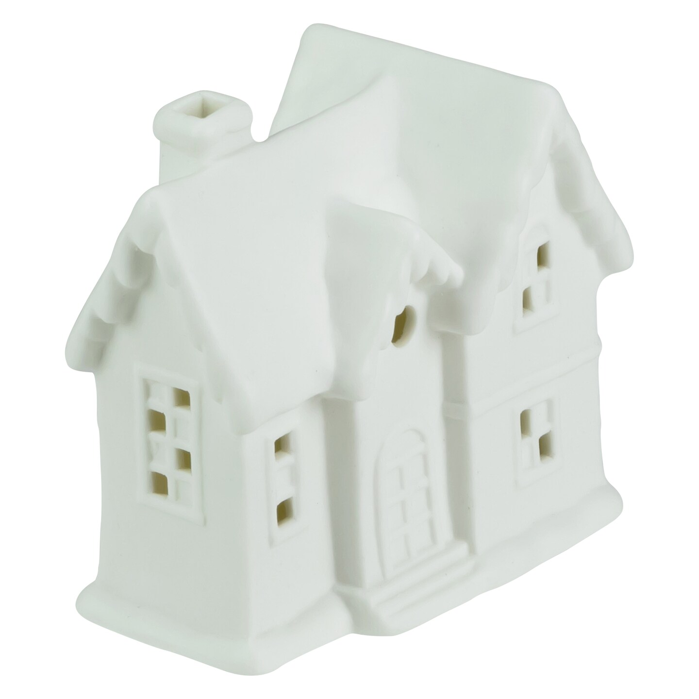 Northlight 4.25" LED Lighted Ceramic Christmas House, Warm White Lights