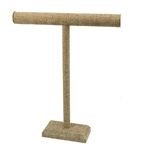 T-Bar Display Extra Tall 14&#x22;x18&#x22; Burlap Jewelry Display for Necklaces